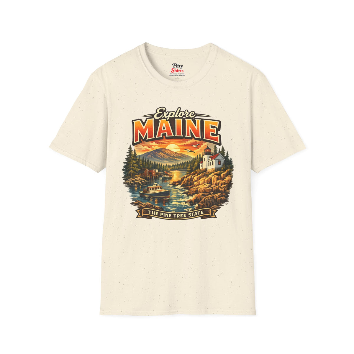 Explore Maine Unisex Softstyle T Shirt State Pride Graphic Tee Collections FS03