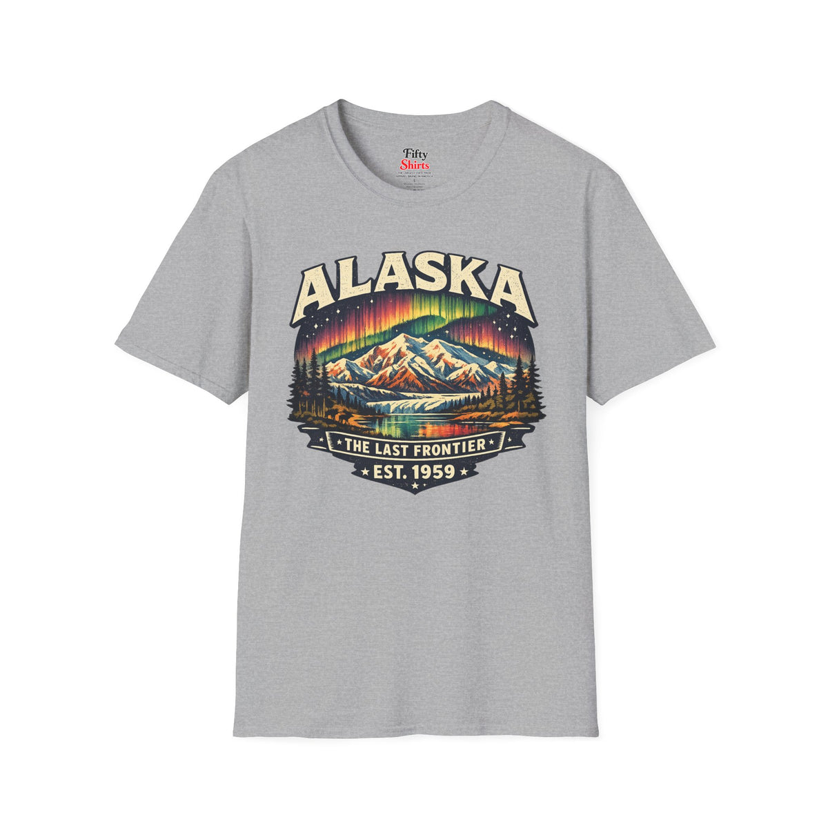 Alaska Northern Lights Unisex Softstyle T Shirt State Pride Graphic Tee Collections FS03