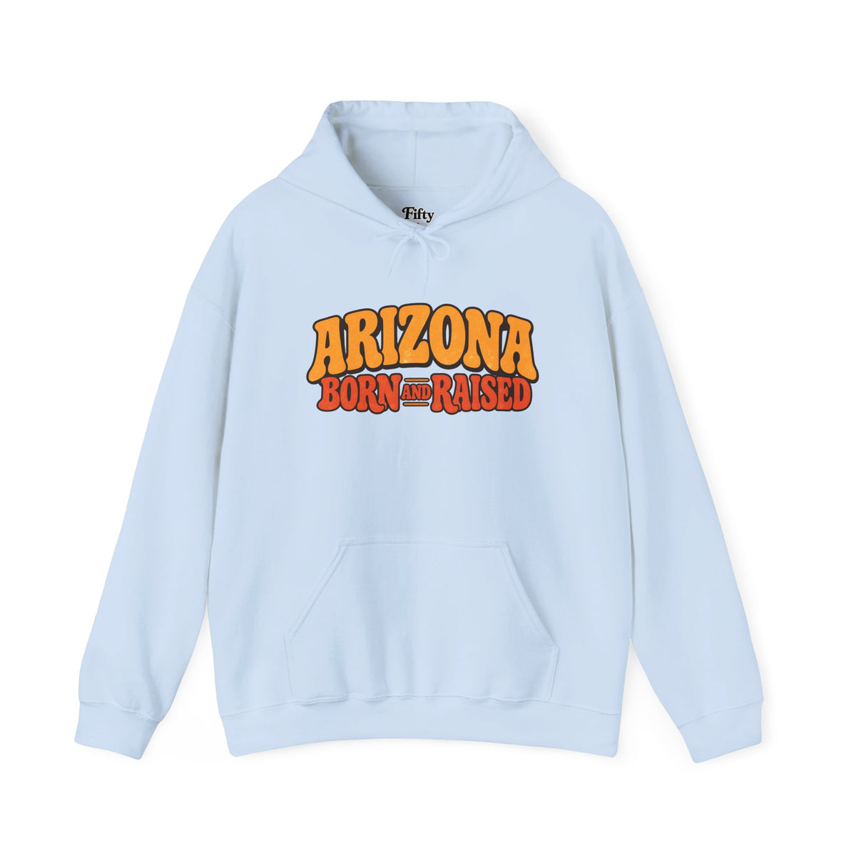 Arizona Born and Raised Retro 1970s Southwest Unisex Hoodie Graphic