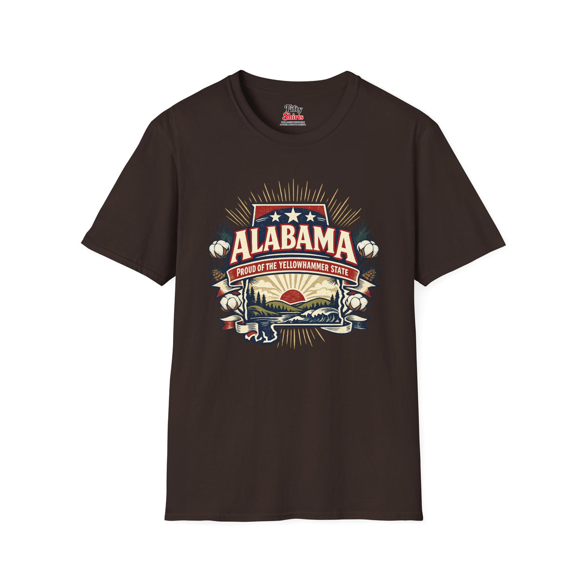 Alabama State Pride Unisex Softstyle T Shirt State Pride Graphic Tee Collections FS03