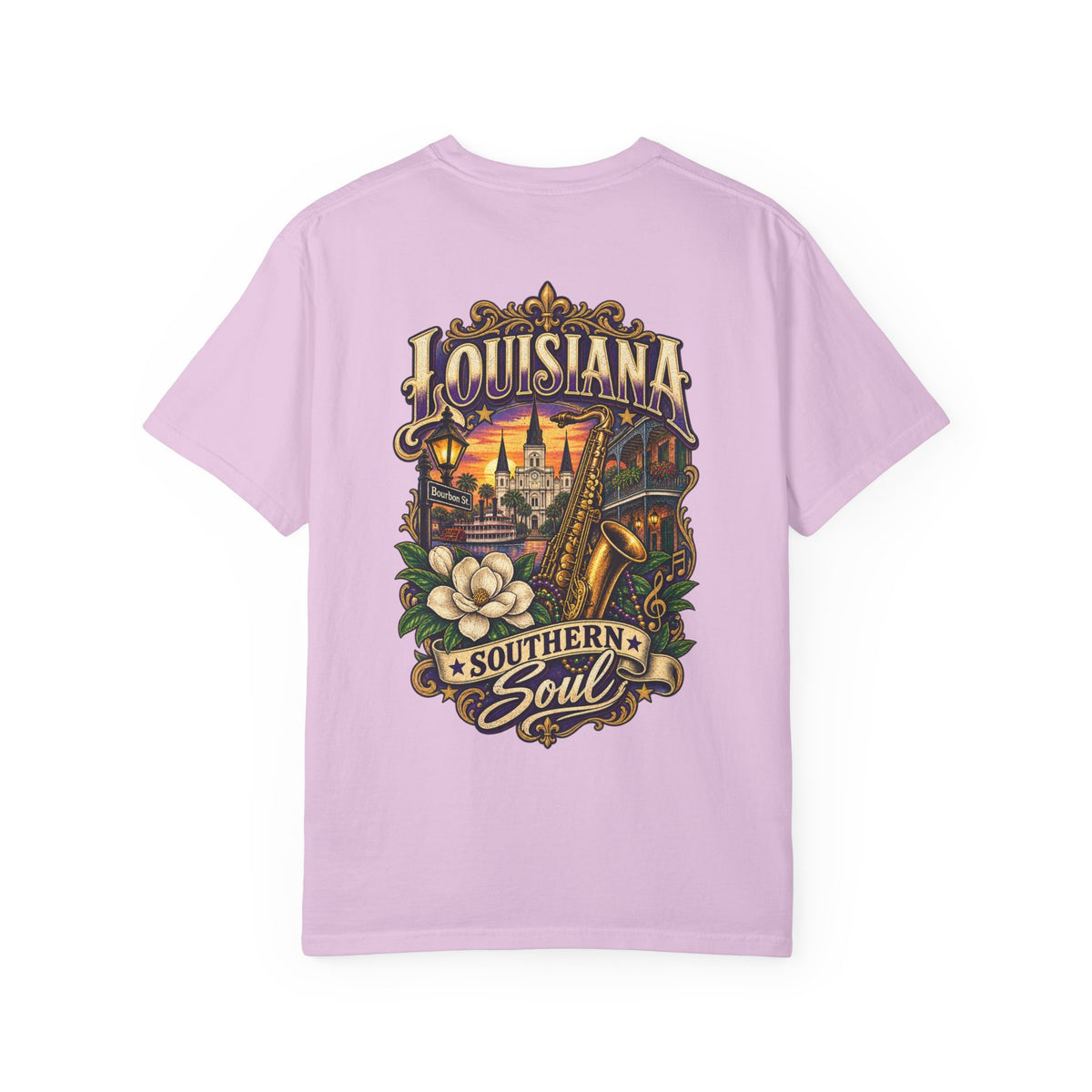 Louisiana Southern Soul Unisex Comfort Color 1717 Streetwear Graphic Tee