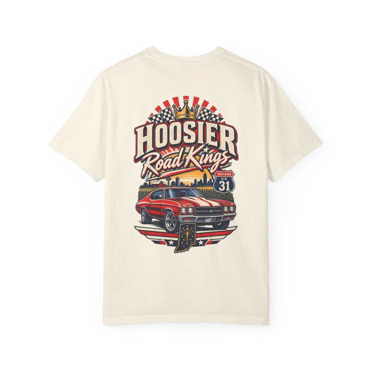 Indiana Hoosier Road Kings Unisex Comfort Color 1717 Streetwear Graphic Tee