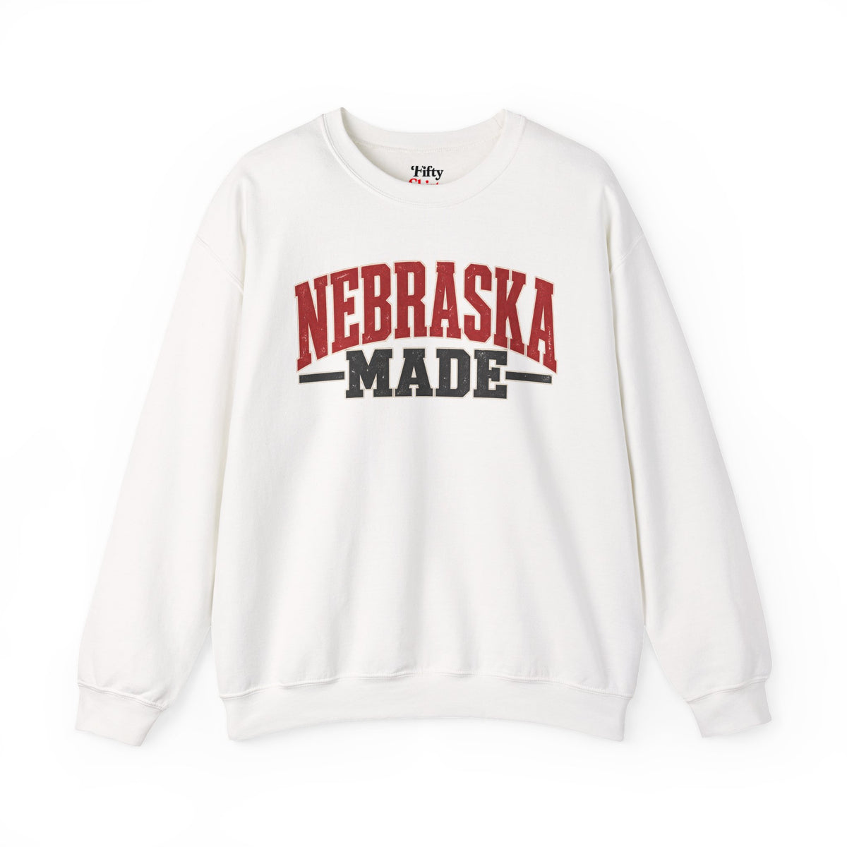 Nebraska Made Unisex Crewneck Sweatshirt State Name Graphic
