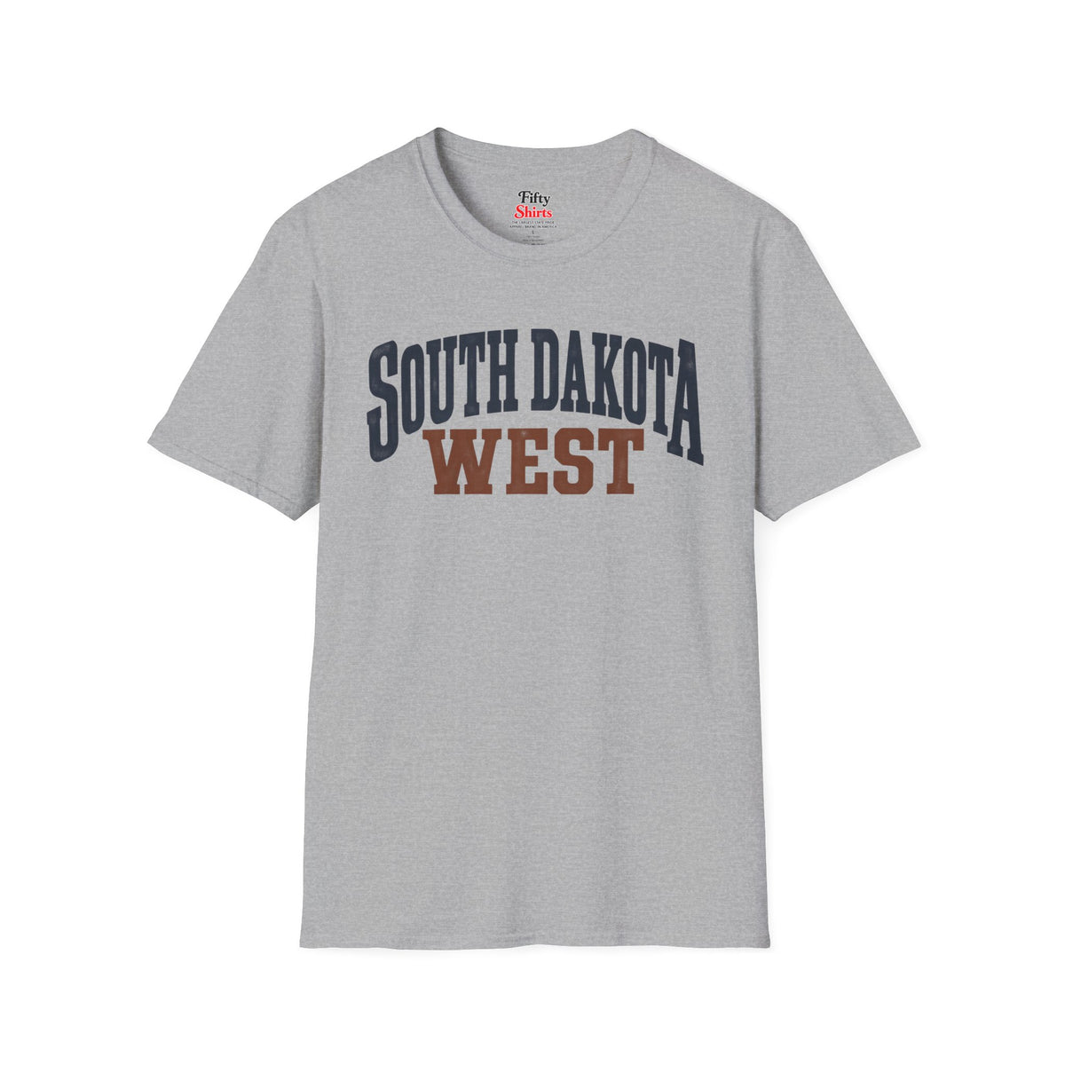 South Dakota West Unisex Softstyle T Shirt State Name Graphic Tee