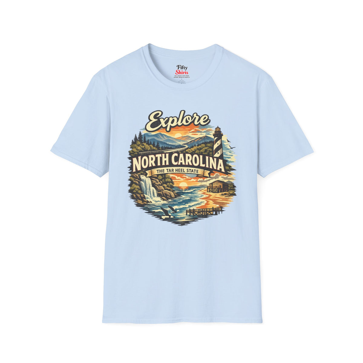 Explore North Carolina Unisex Softstyle T Shirt State Pride Graphic Tee Collections FS03