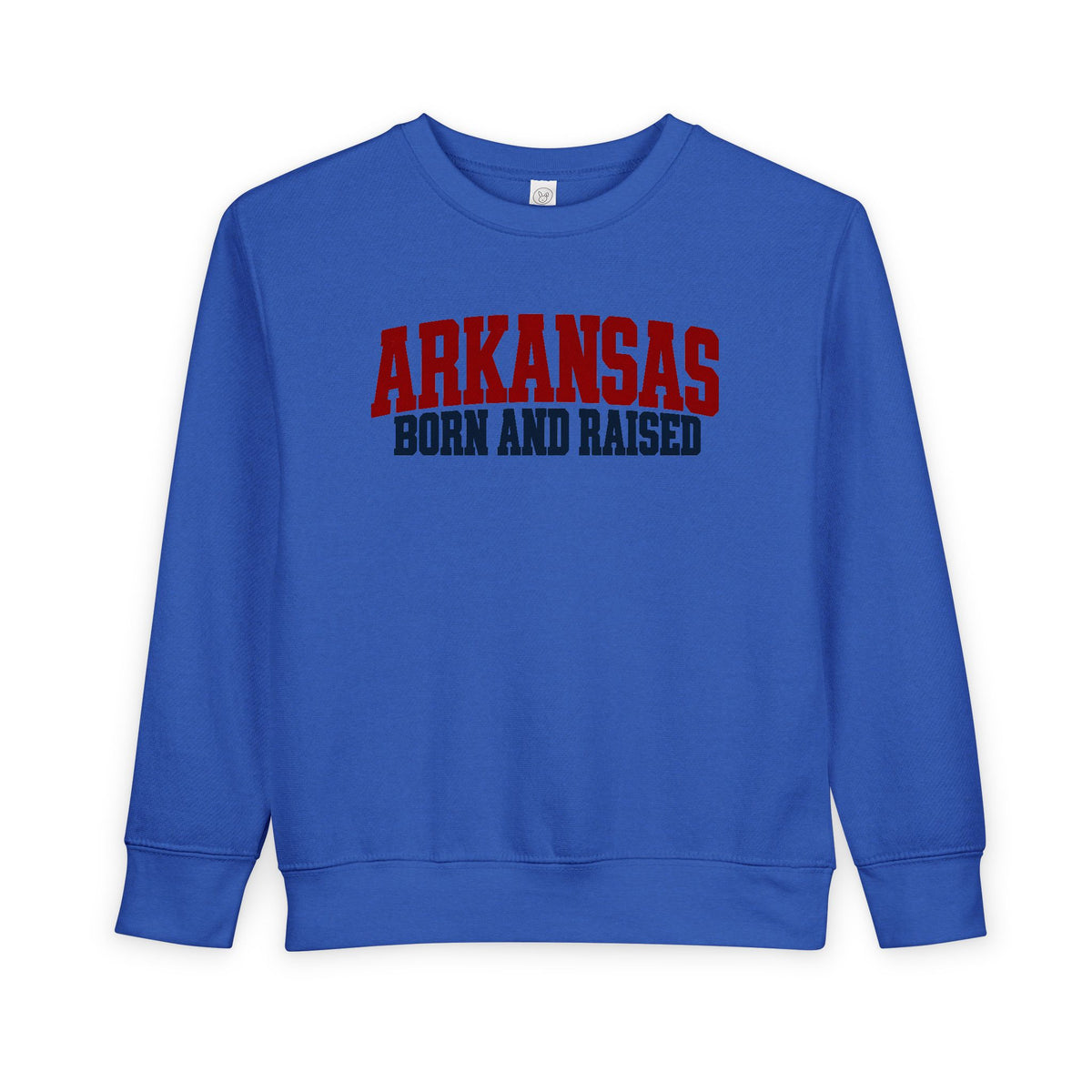 Arkansas Born and Raised Rugged Workwear Unisex Toddler Sweatshirt