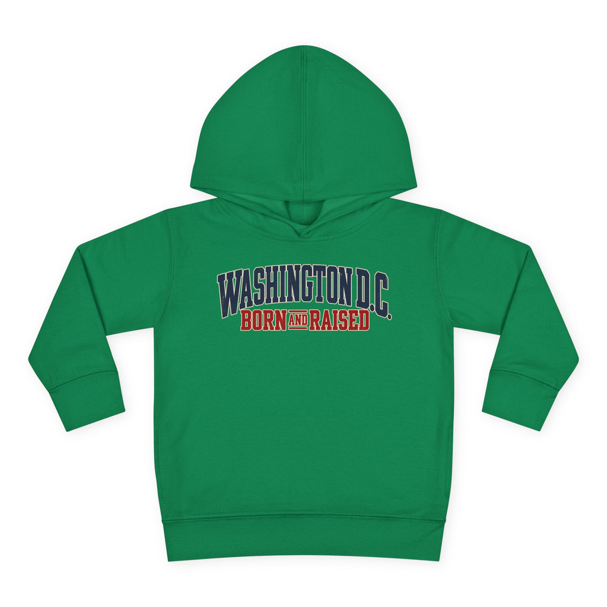 Washington DC Born and Raised Premium East Coast Unisex Toddler Pullover Fleece Hoodie