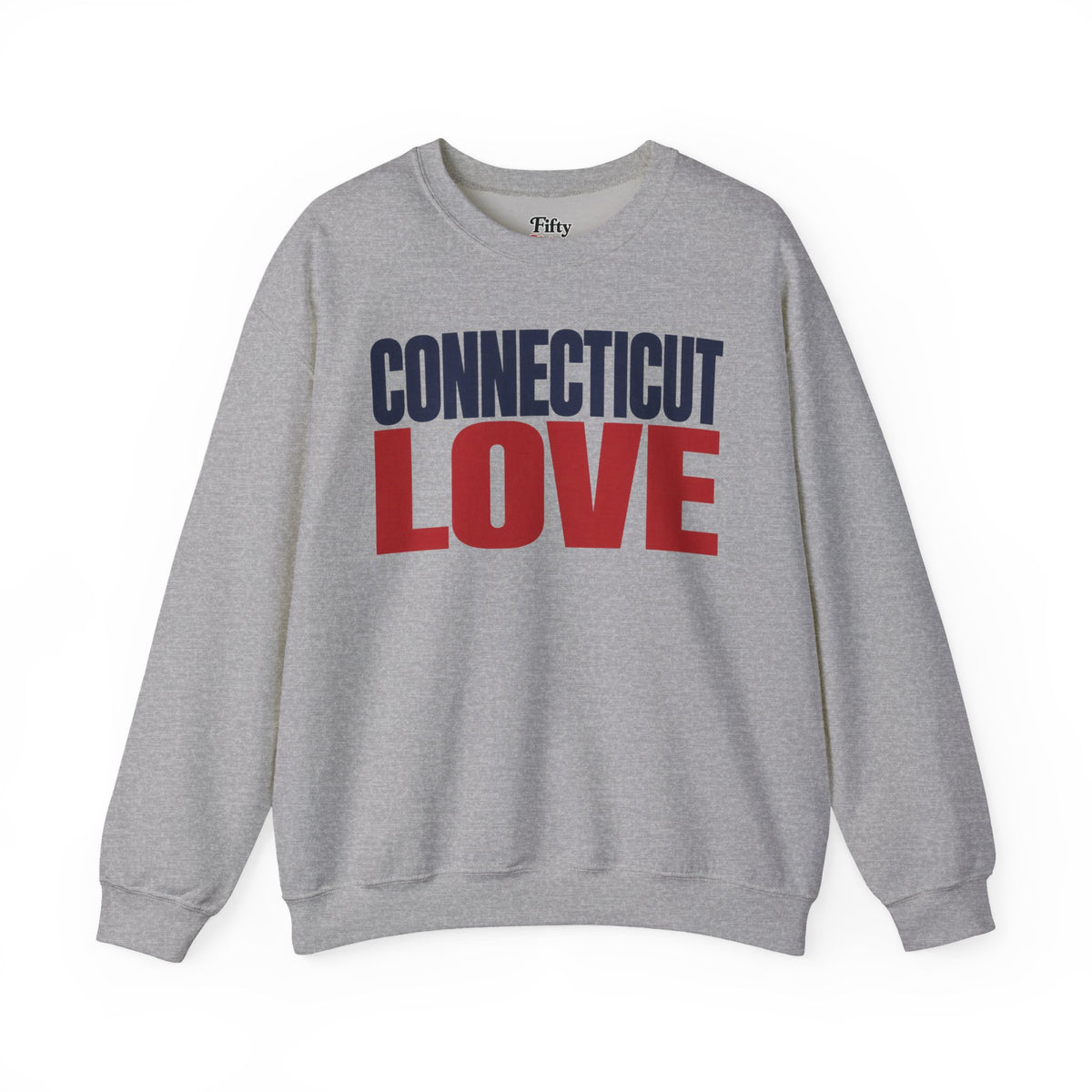 Connecticut Love Unisex Crewneck Sweatshirt State Name Graphic
