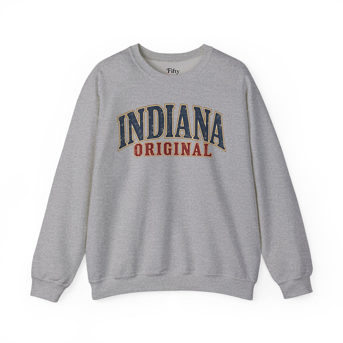 Indiana Original Unisex Crewneck Sweatshirt State Name Graphic