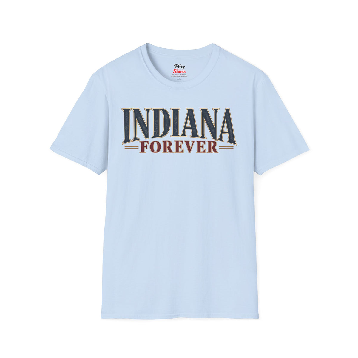 Indiana Forever Unisex Softstyle T Shirt State Name Graphic Tee