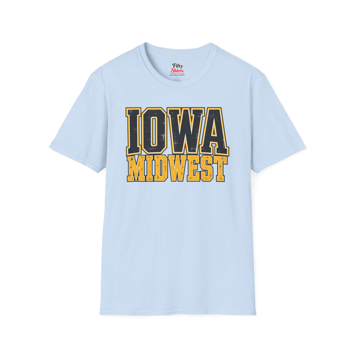 Iowa Midwest Unisex Softstyle T Shirt State Name Graphic Tee