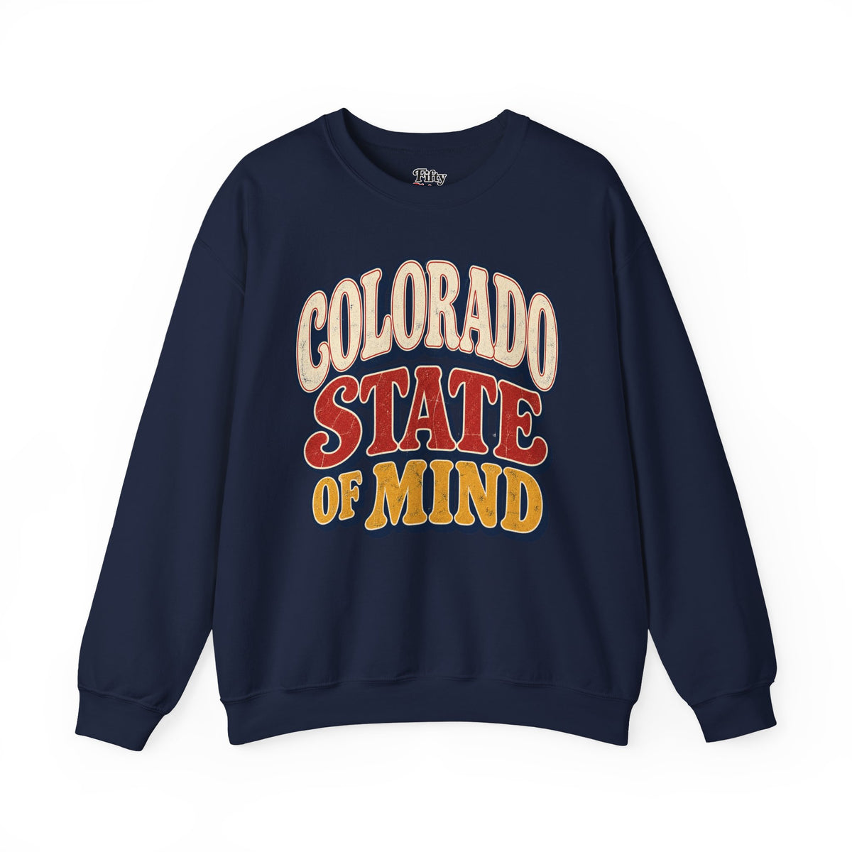 Colorado State of Mind Unisex Crewneck Sweatshirt State Name Graphic