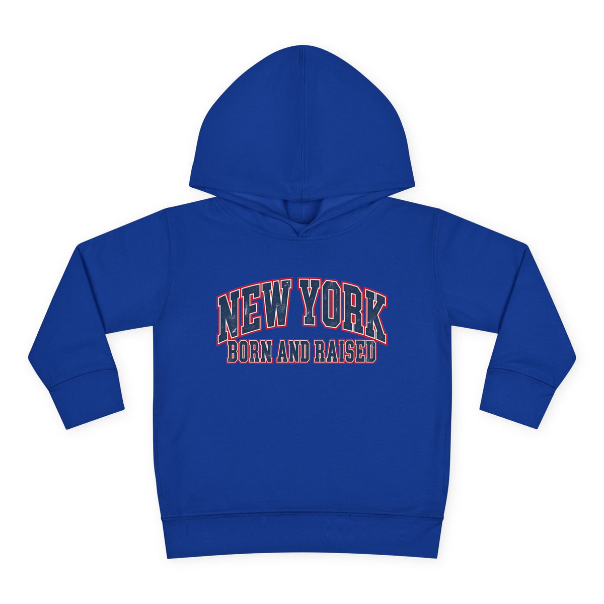 New York Born and Raised Vintage Athletic Heritage Unisex Toddler Pullover Fleece Hoodie Graphic
