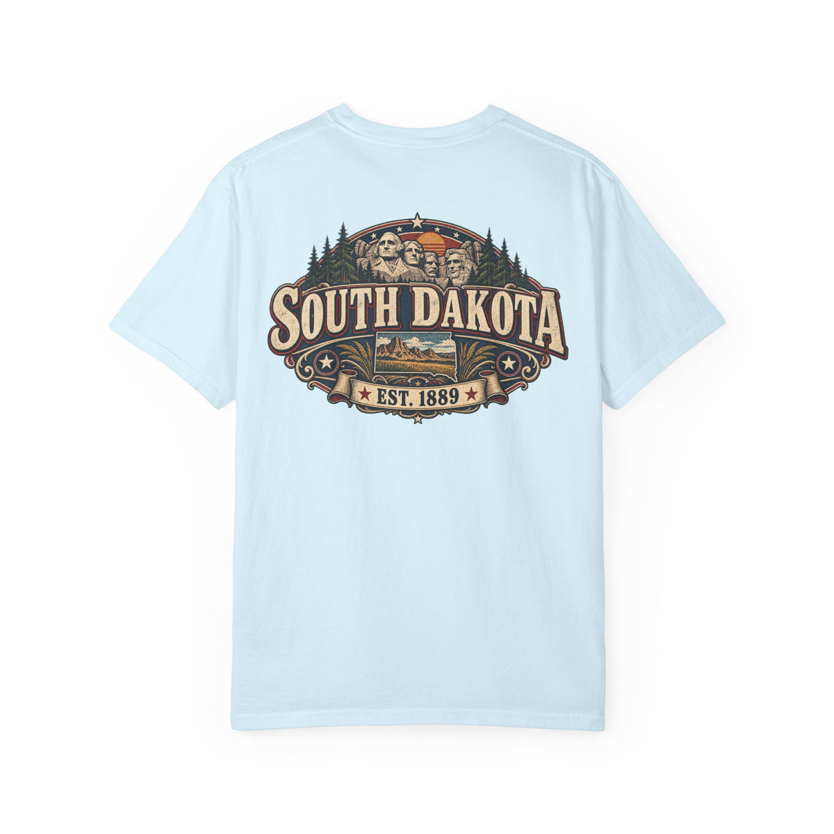 South Dakota Established 1889 Unisex Comfort Color 1717 Streetwear Graphic Tee