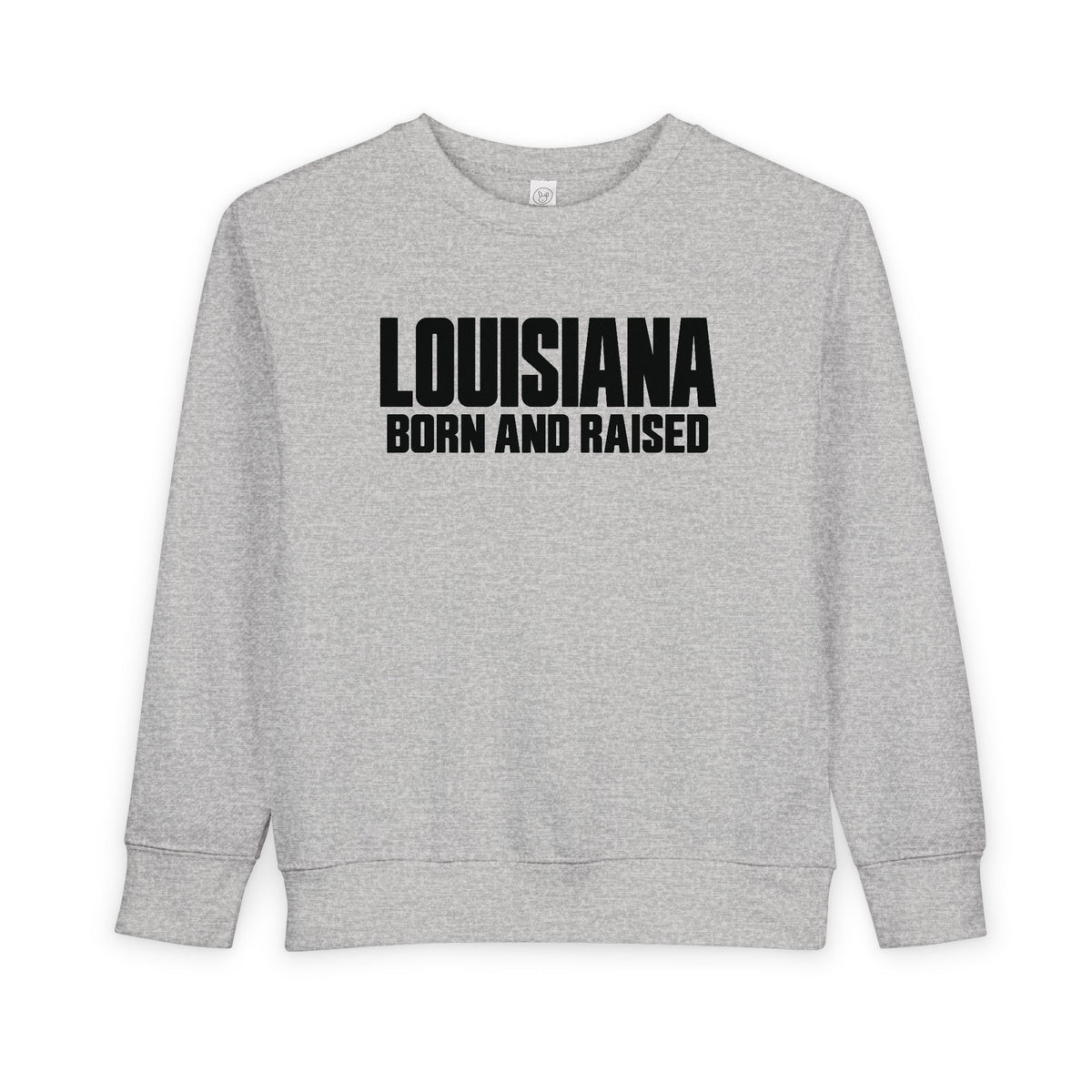Louisiana Born and Raised Modern Unisex Toddler Sweatshirt