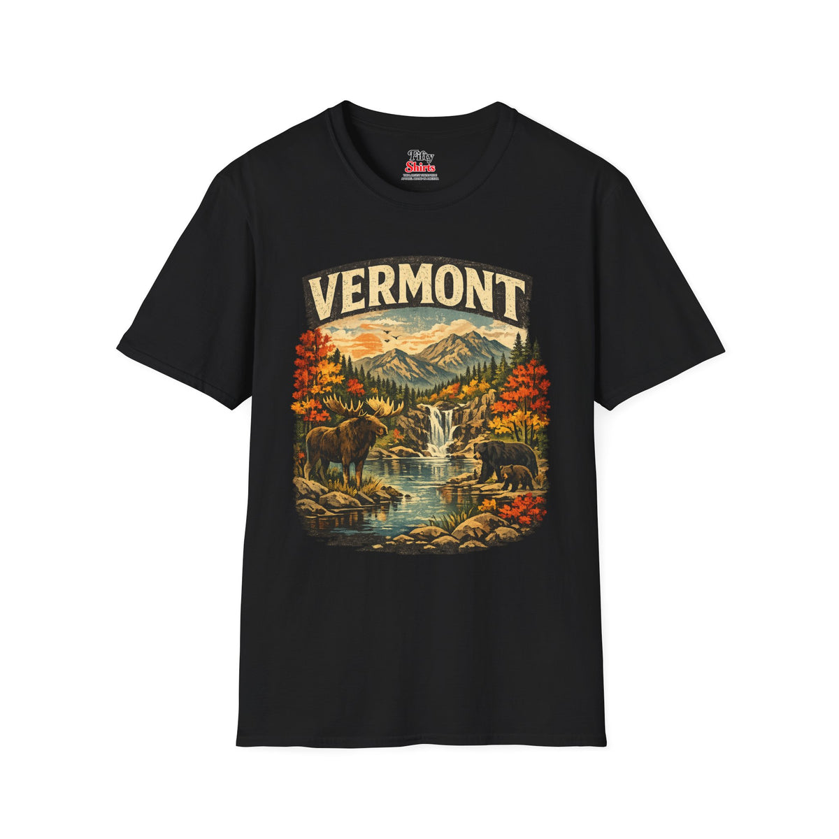 Vermont Wildlife Unisex Softstyle T Shirt State Pride Graphic Tee Collections FS03