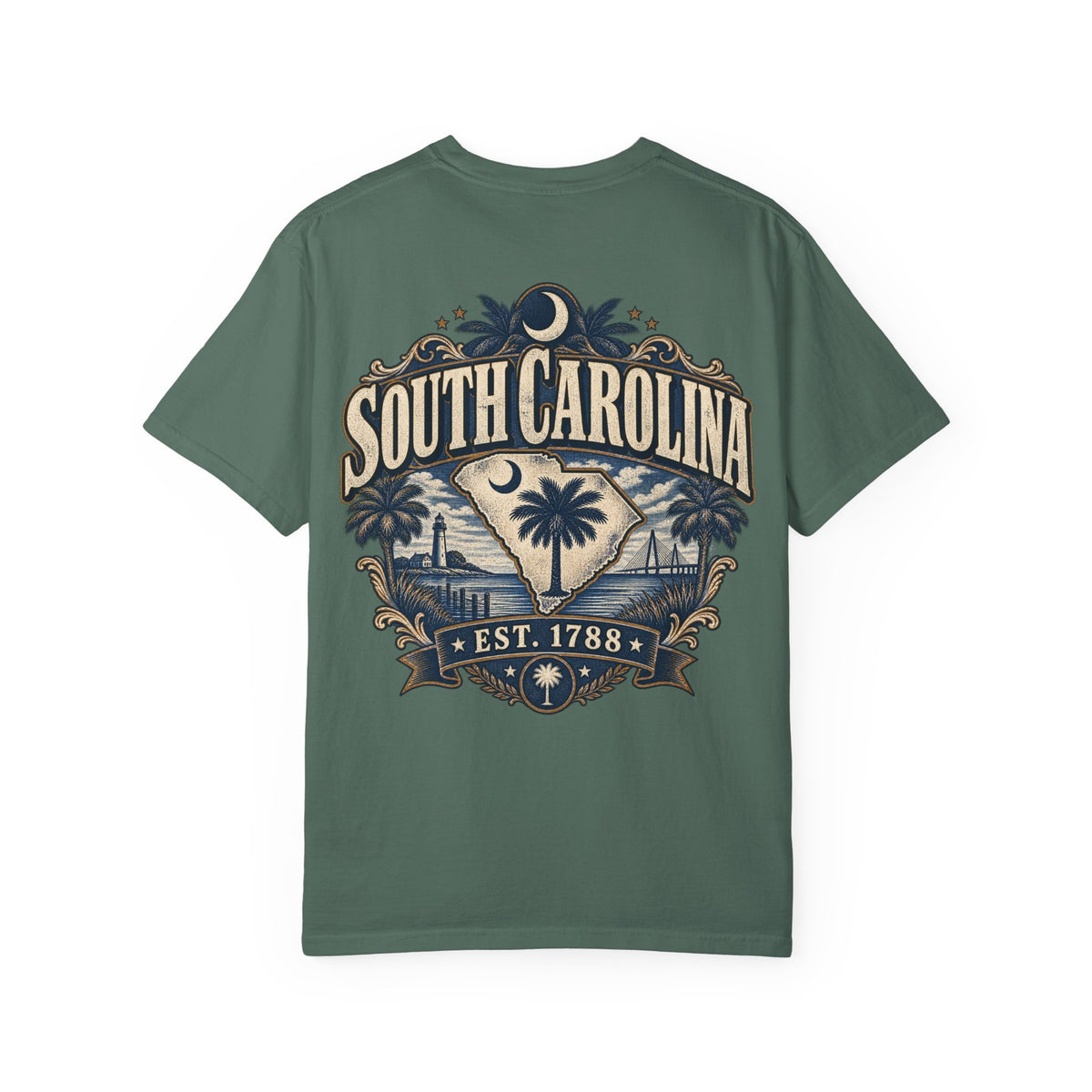 South Carolina Established 1788 Unisex Comfort Color 1717 Streetwear Graphic Tee
