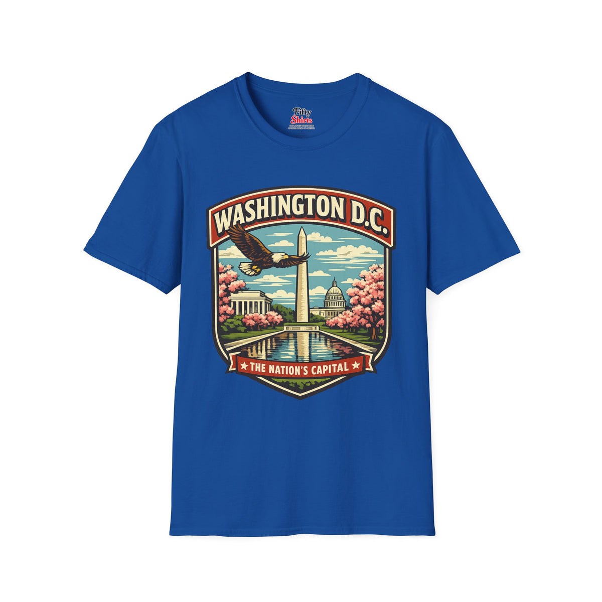 Washington D.C. Nation Capital Adventure Unisex Softstyle T Shirt State Pride Graphic Tee Collections FS03