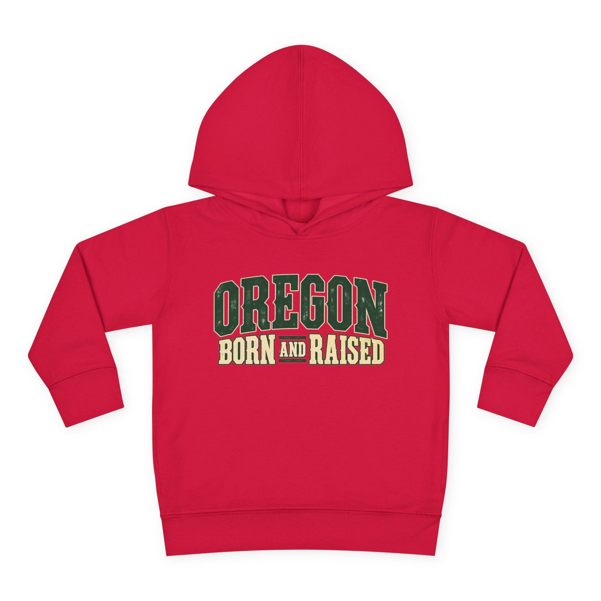 Oregon Born and Raised Pacific Northwest Americana Unisex Toddler Pullover Fleece Hoodie