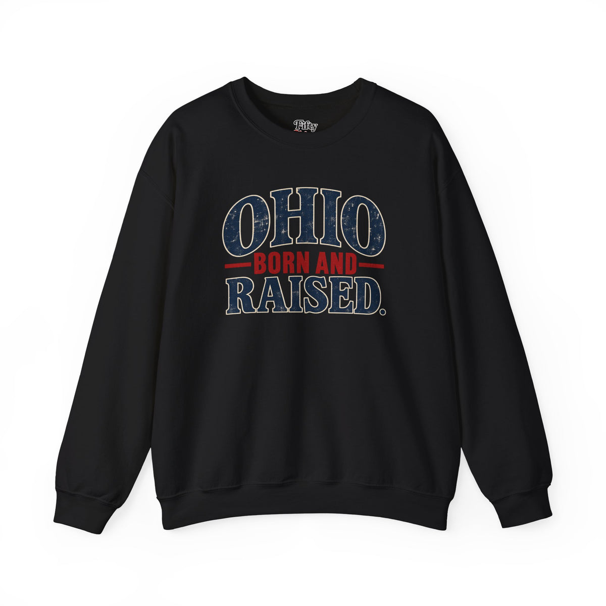 Ohio Born and Raised Vintage Souvenir Unisex Sweatshirt Graphic