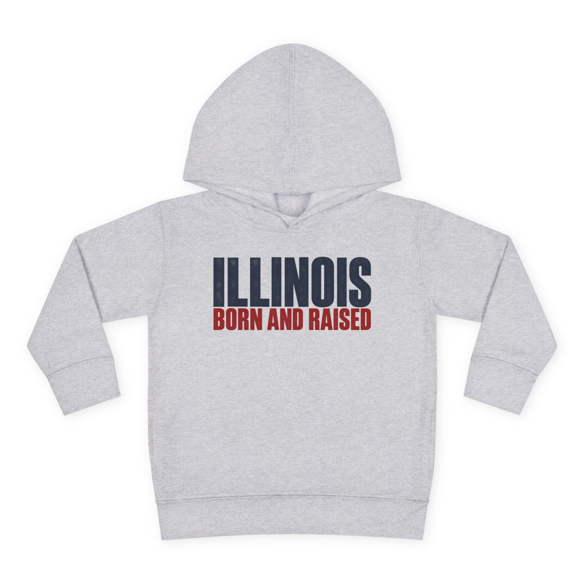 Illinois Born and Raised Modern Midwest Streetwear Unisex Toddler Pullover Fleece Hoodie