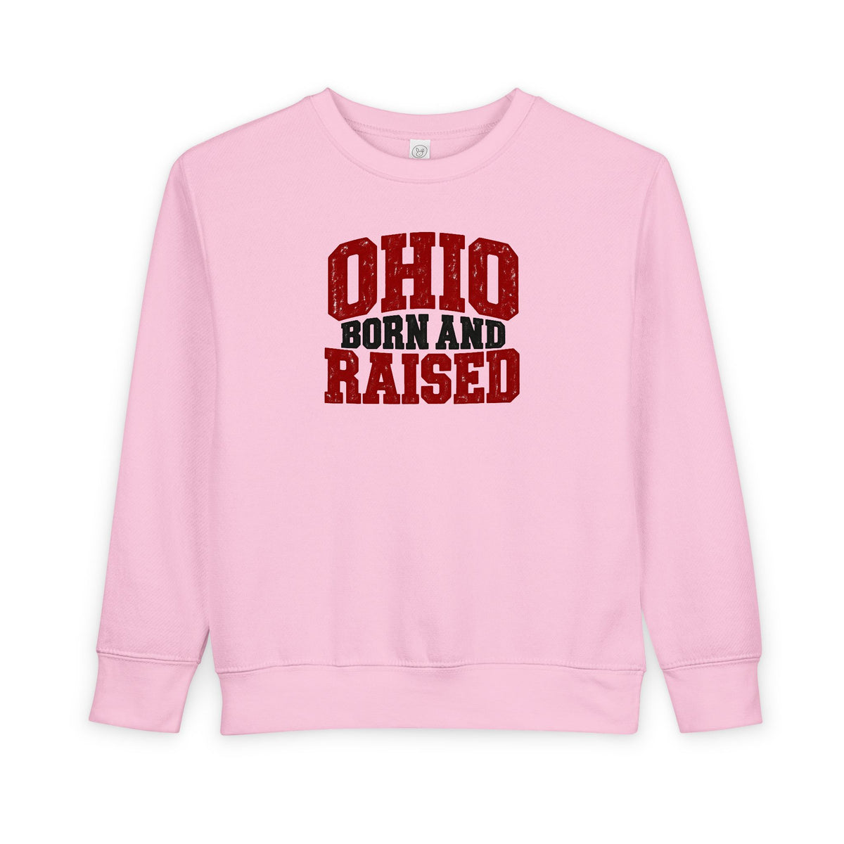 Ohio Born and Raised Midwest Heritage Unisex Toddler Sweatshirt
