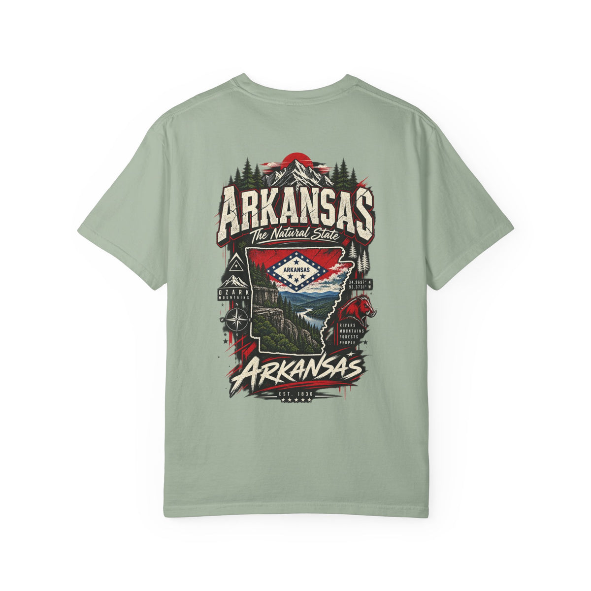 Arkansas Street Legacy Unisex Comfort Color 1717 Streetwear Graphic Tee