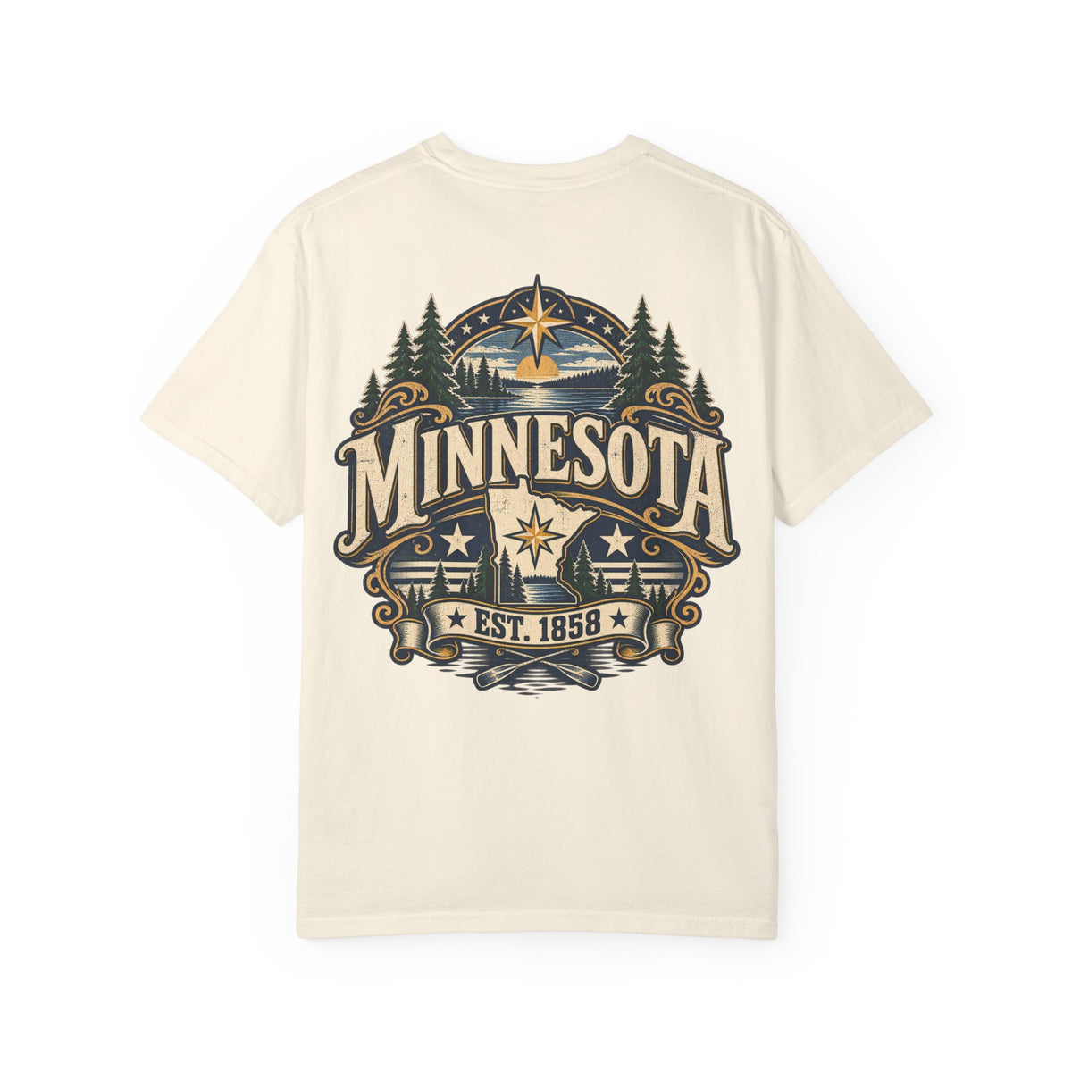 Minnesota Established 1858 Unisex Comfort Color 1717 Streetwear Graphic Tee