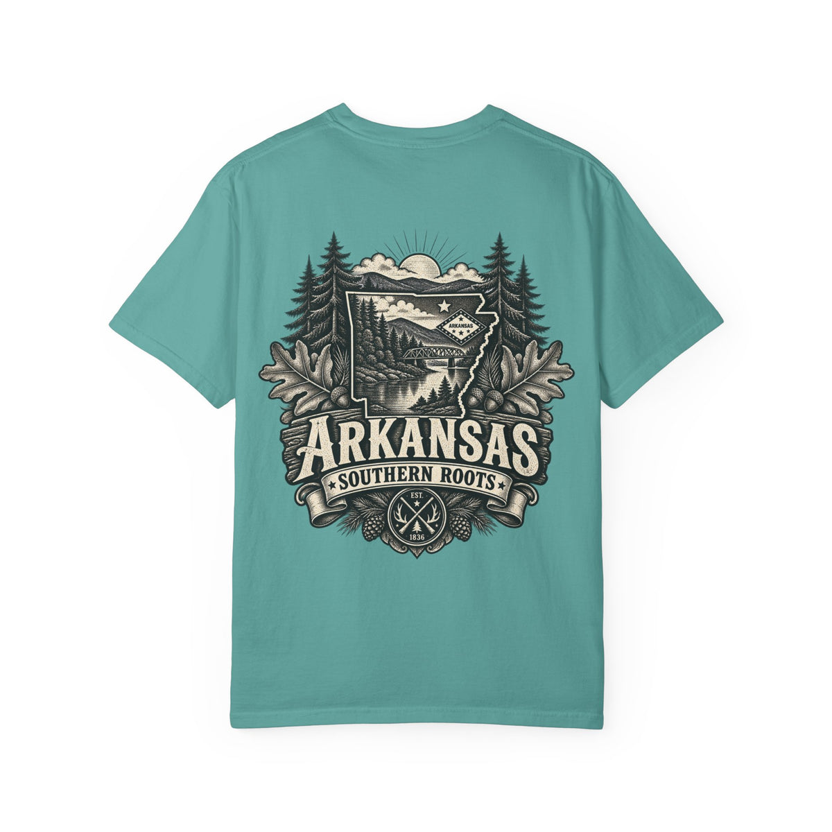 Arkansas Southern Roots Unisex Comfort Color 1717 Streetwear Graphic Tee