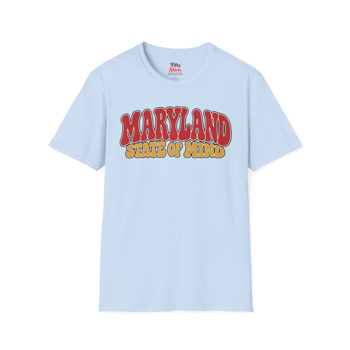 Maryland State of Mind Unisex Softstyle T Shirt State Name Graphic Tee