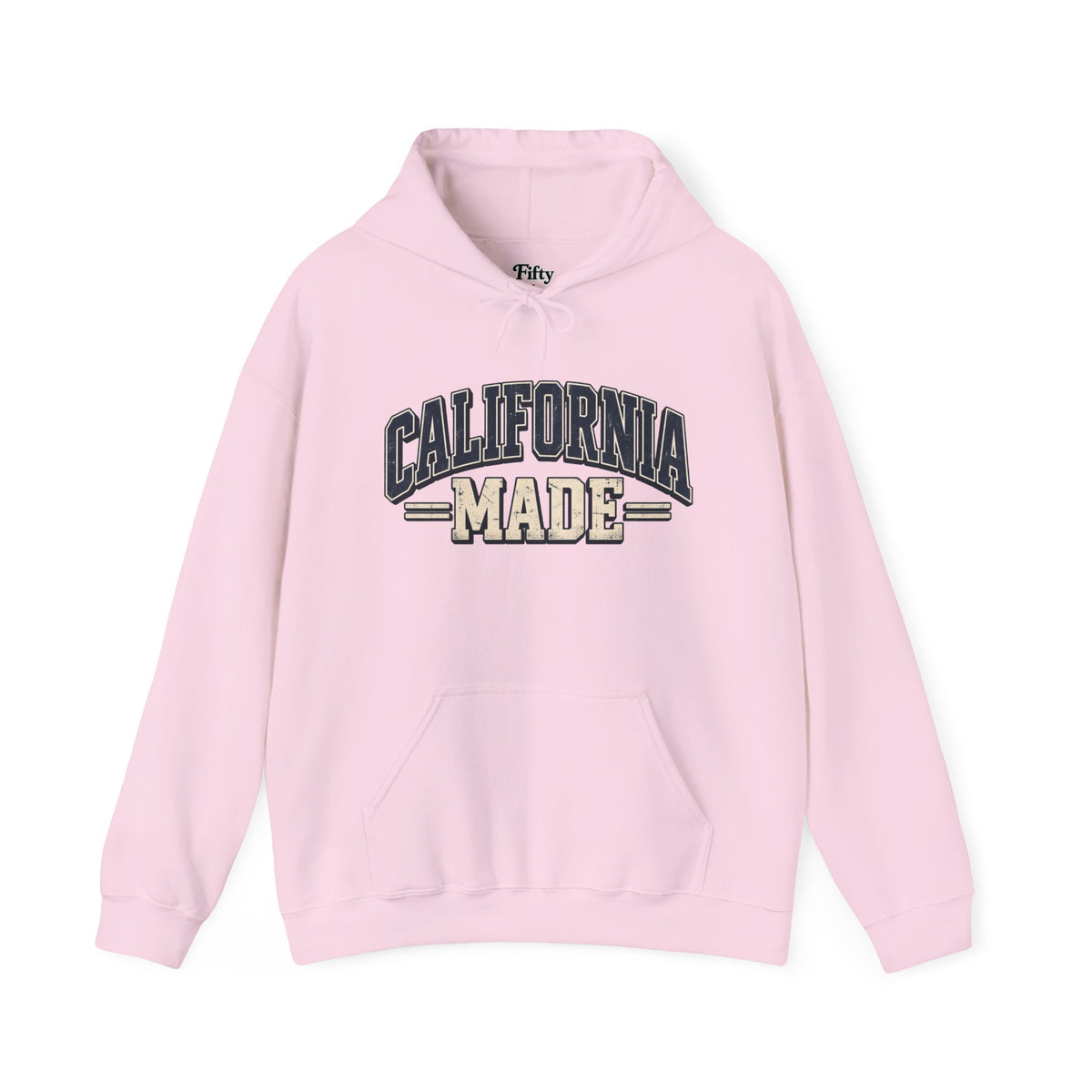 Distressed California Made Collegiate Logo Unisex Hoodie State Name Graphic