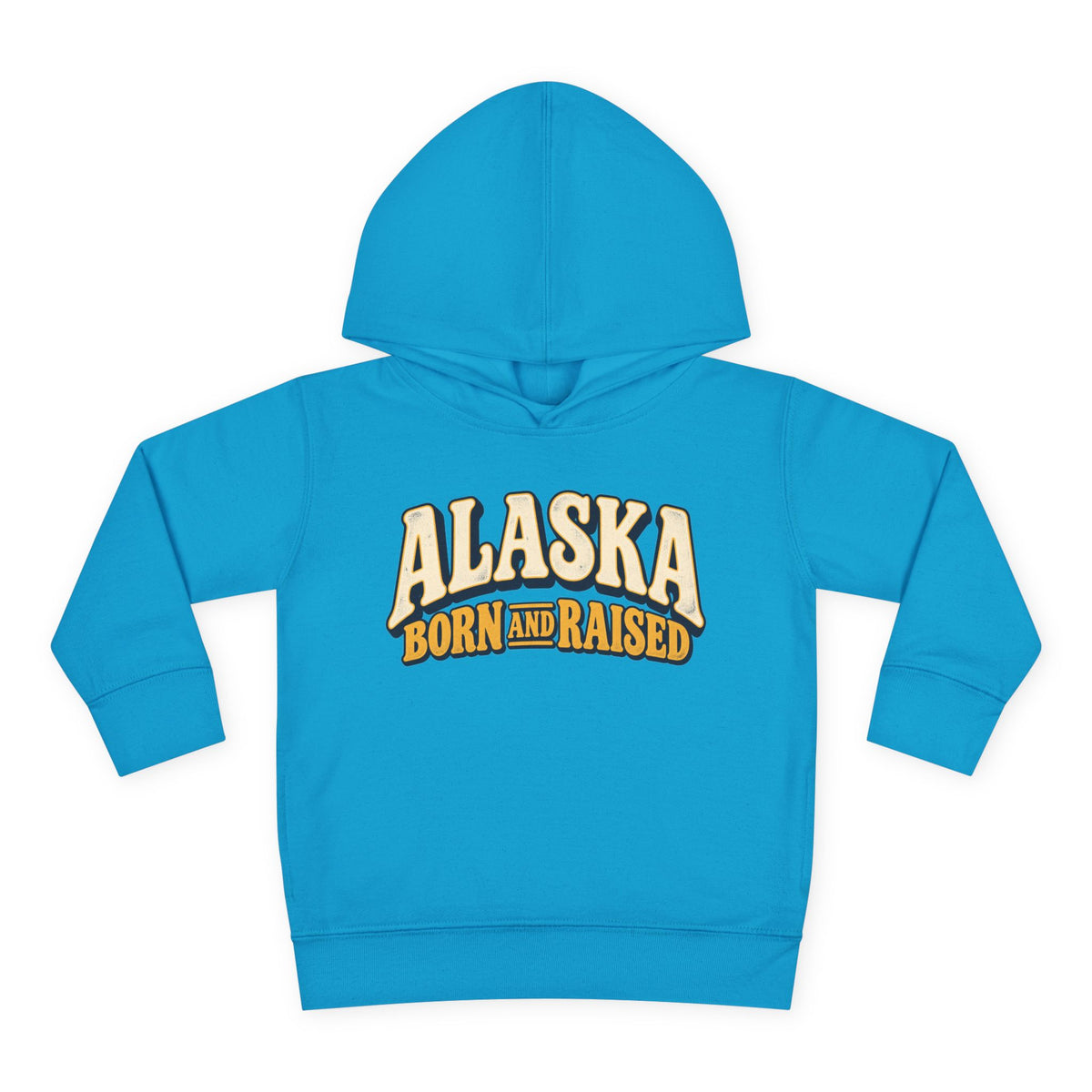 Alaska Born and Raised Retro 1970s Alaska Unisex Toddler Pullover Fleece Hoodie
