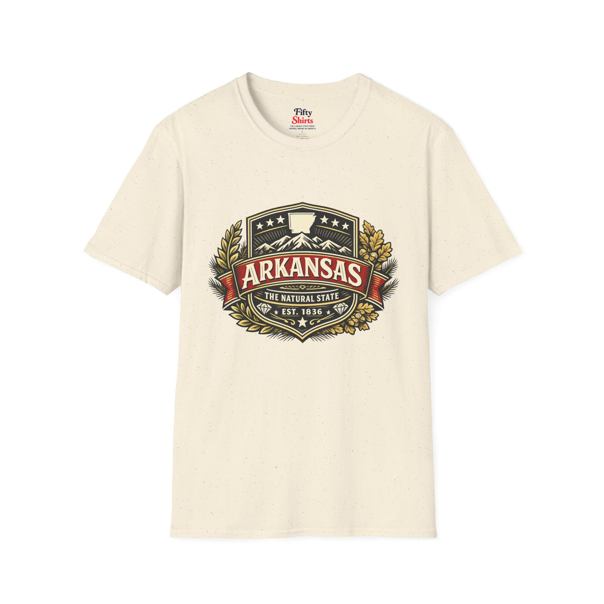 Arkansas Heritage Badge Unisex Softstyle T Shirt State Pride Graphic Tee Collections FS03