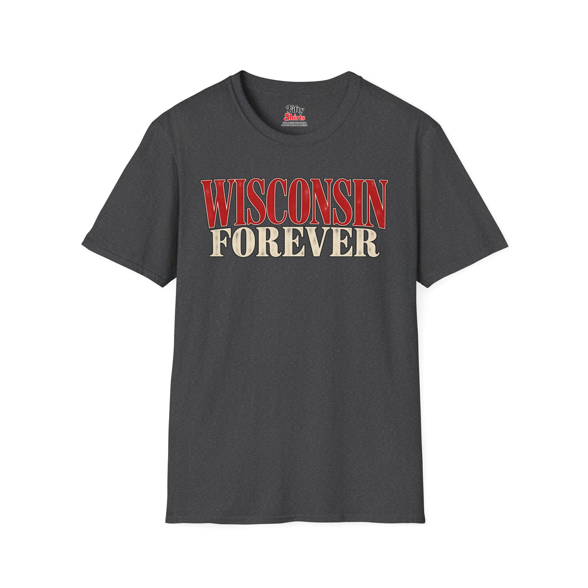 Wisconsin Forever Unisex Softstyle T Shirt State Name Graphic Tee