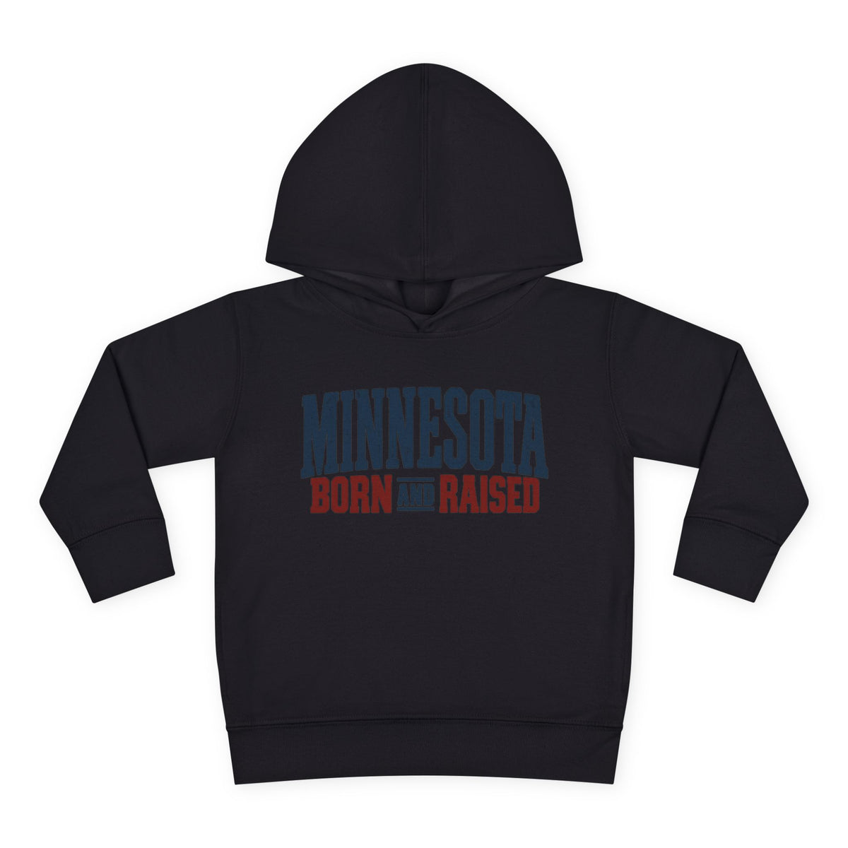 Minnesota Born and Raised Rustic Americana Unisex Toddler Pullover Fleece Hoodie