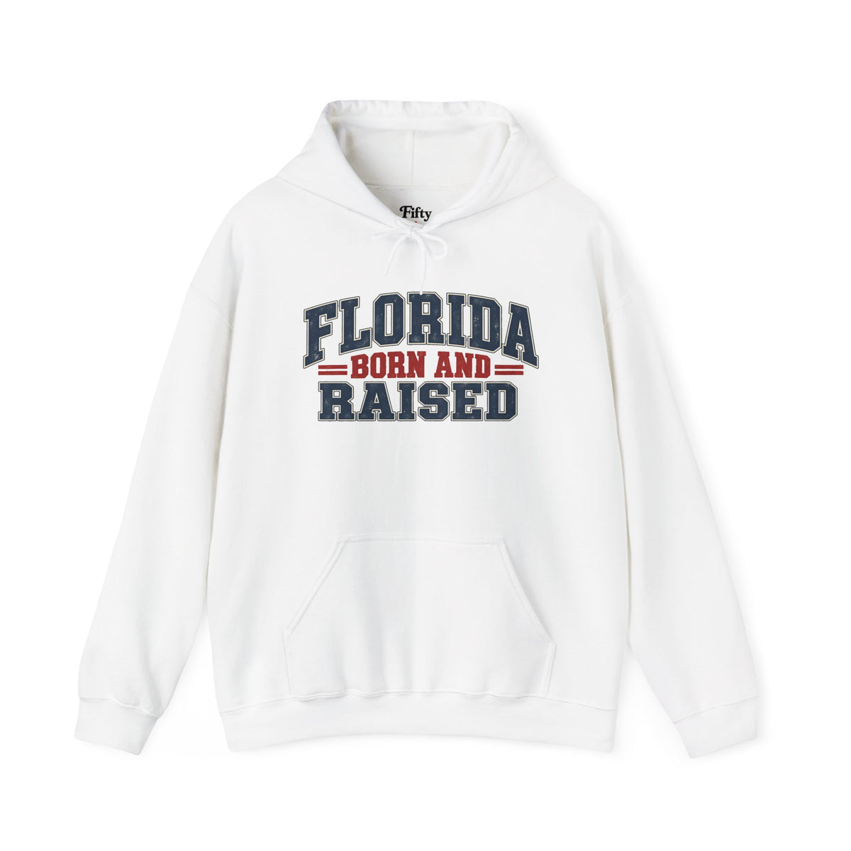Florida Born and Raised Rustic Americana Unisex Hoodie Graphic