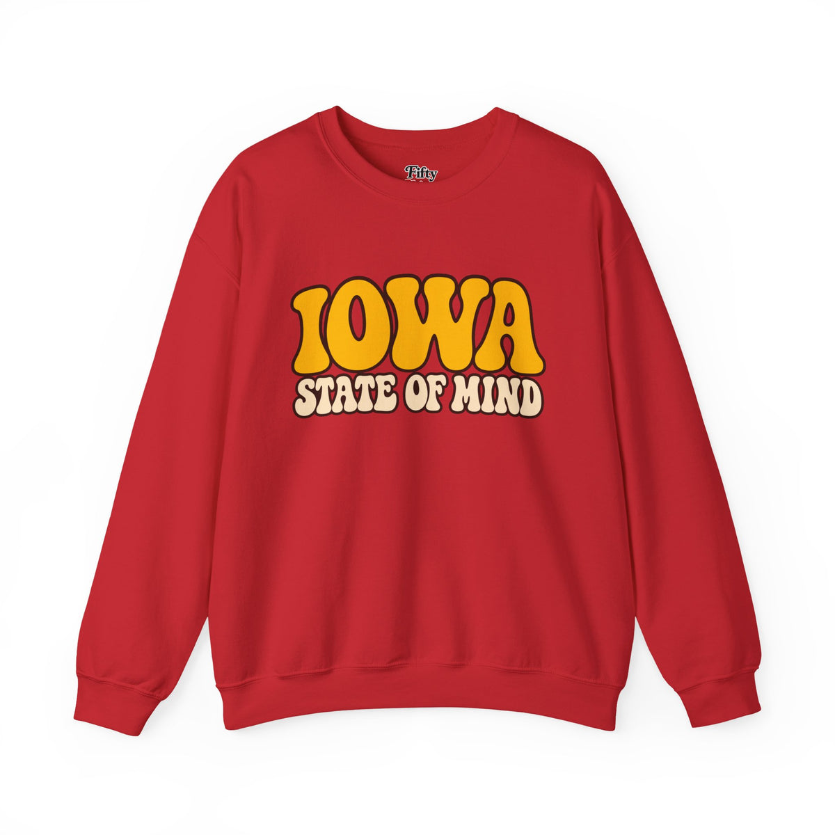 Iowa State of Mind Unisex Crewneck Sweatshirt State Name Graphic