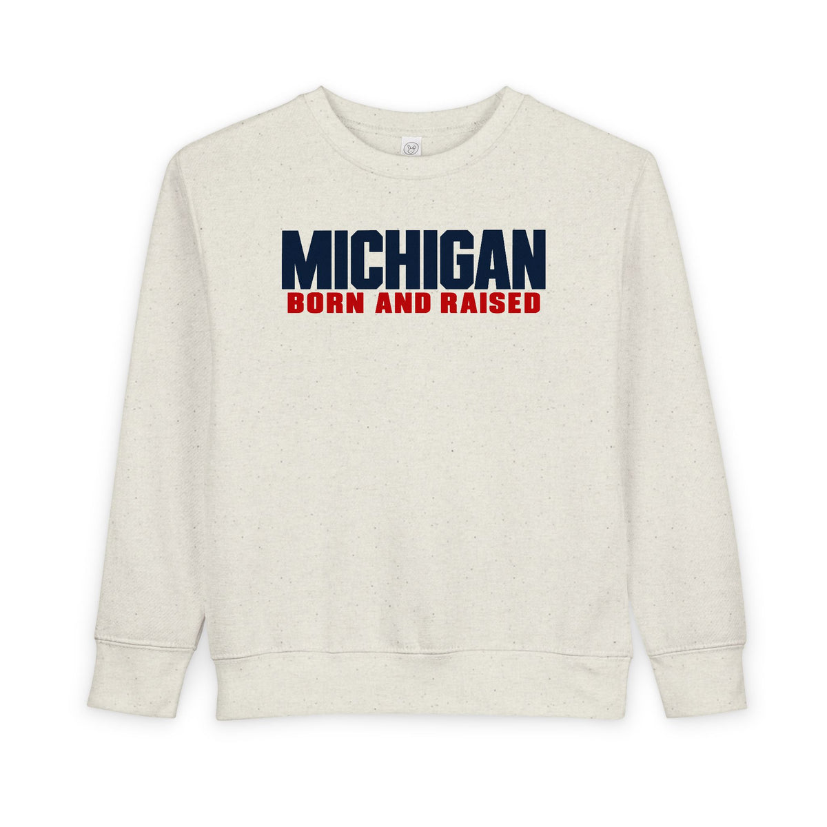 Michigan Born and Raised Minimalist Unisex Toddler Sweatshirt