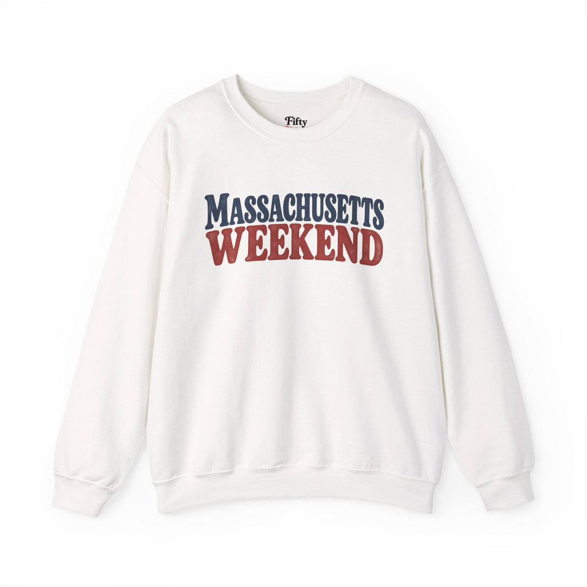 Massachusetts Weekend Unisex Crewneck Sweatshirt State Name Graphic