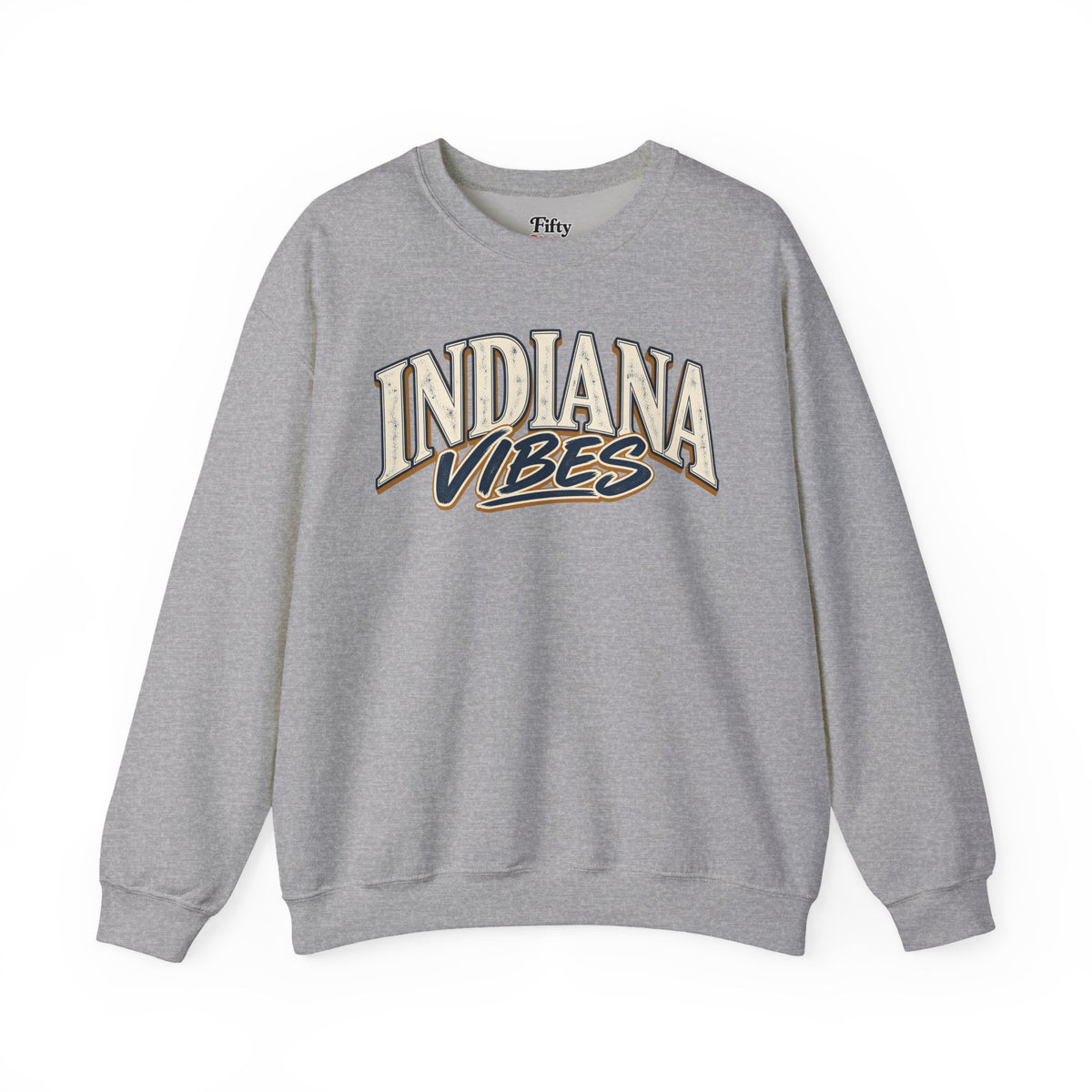 Indiana Vibes Unisex Crewneck Sweatshirt State Name Graphic
