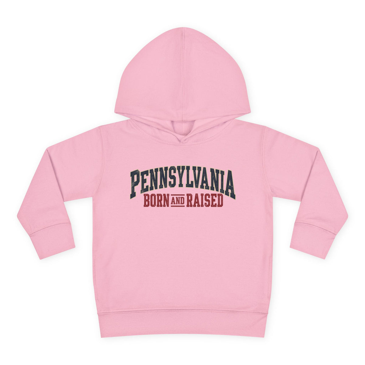 Pennsylvania Born and Raised Classic Souvenir Unisex Toddler Pullover Fleece Hoodie