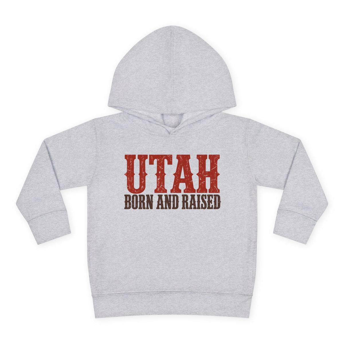 Utah Born and Raised Western Heritage Unisex Toddler Pullover Fleece Hoodie