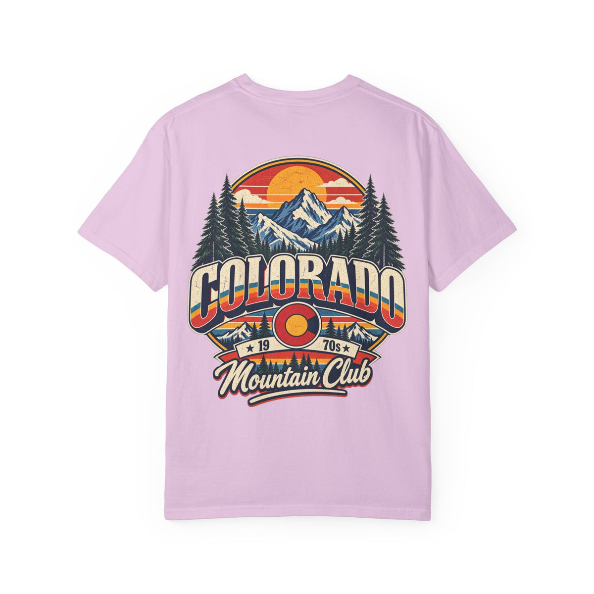 Colorado 1970s Mountain Club Unisex Comfort Color 1717 Streetwear Graphic Tee