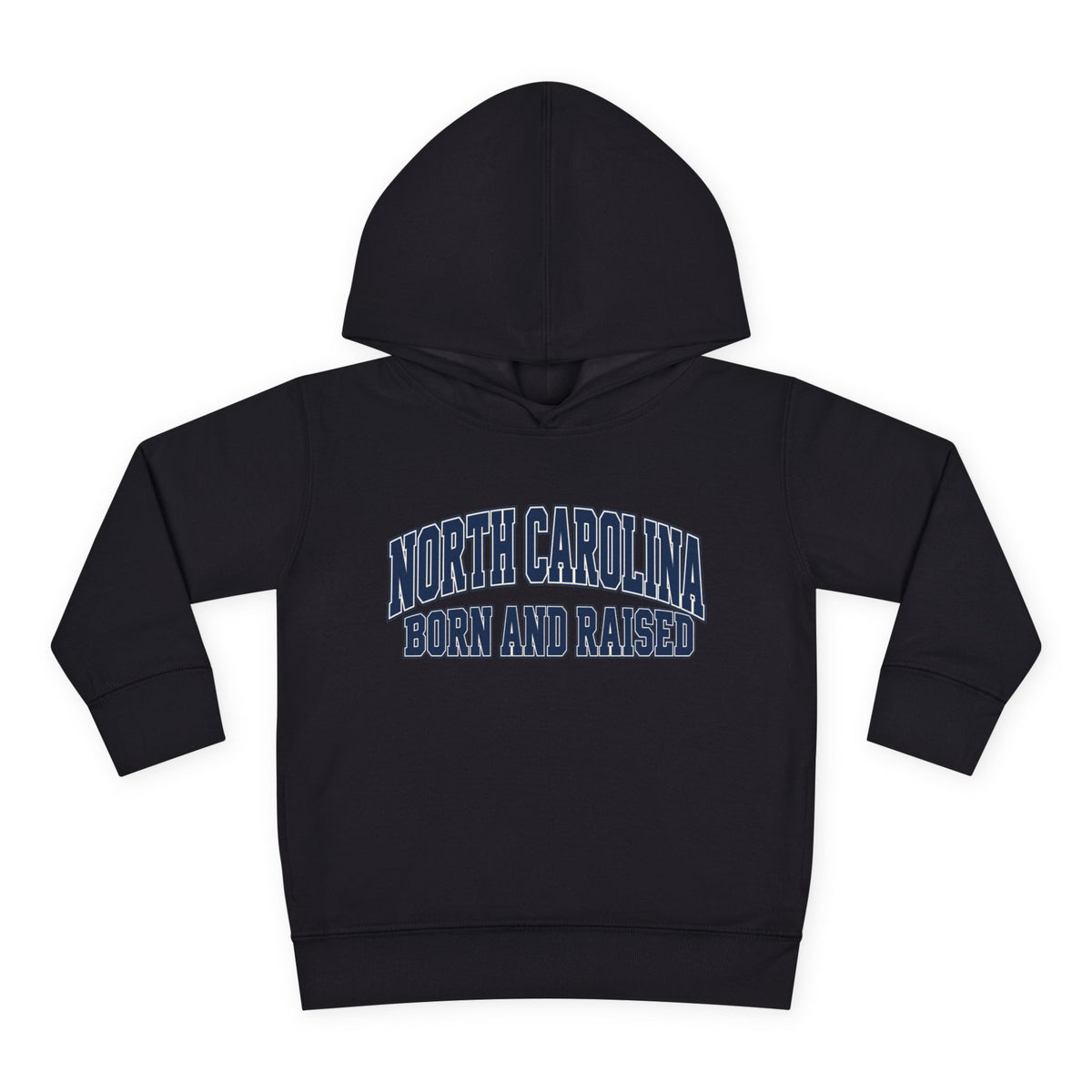 North Carolina Born and Raised Old-School Sportswear Unisex Toddler Pullover Fleece Hoodie