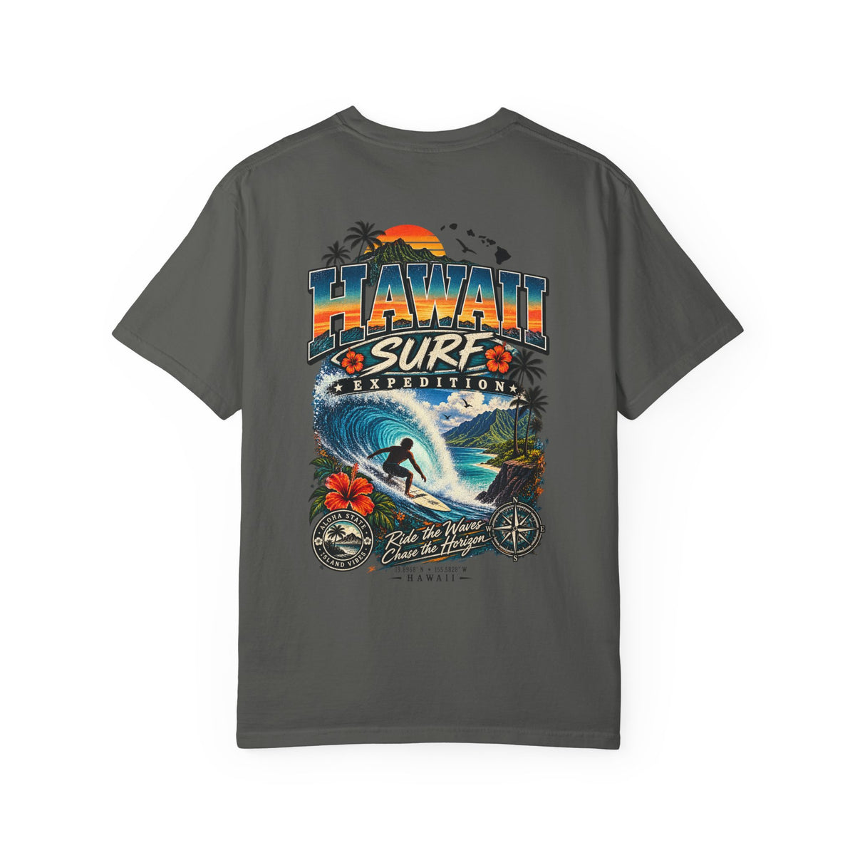 Hawaii Surf Expedition Unisex Comfort Color 1717 Streetwear Graphic Tee