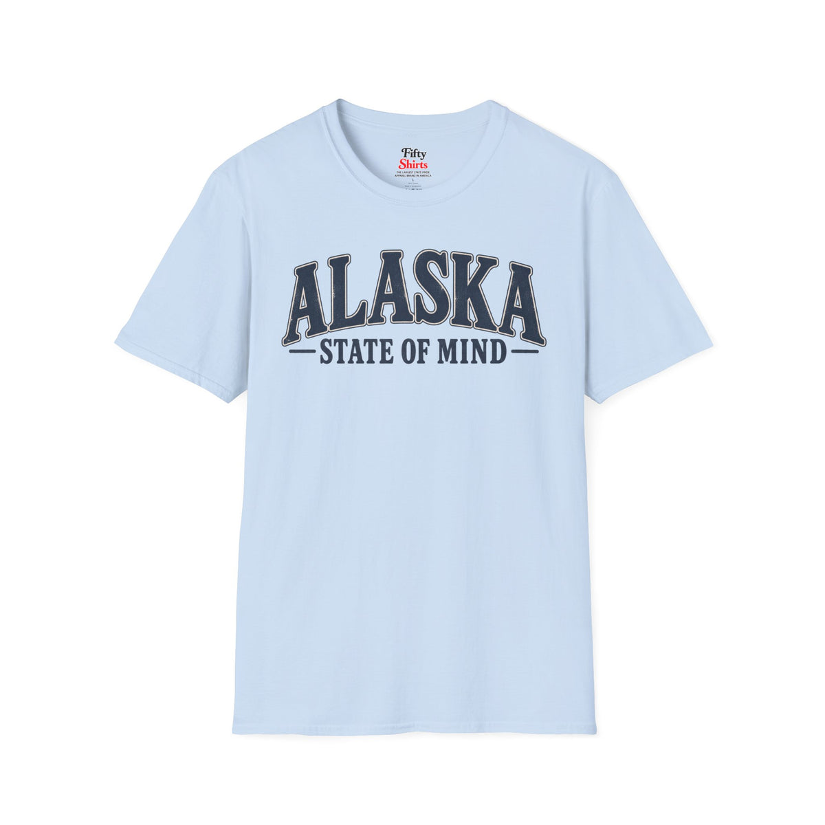 Alaska State of Mind Unisex Softstyle T Shirt State Name Graphic Tee