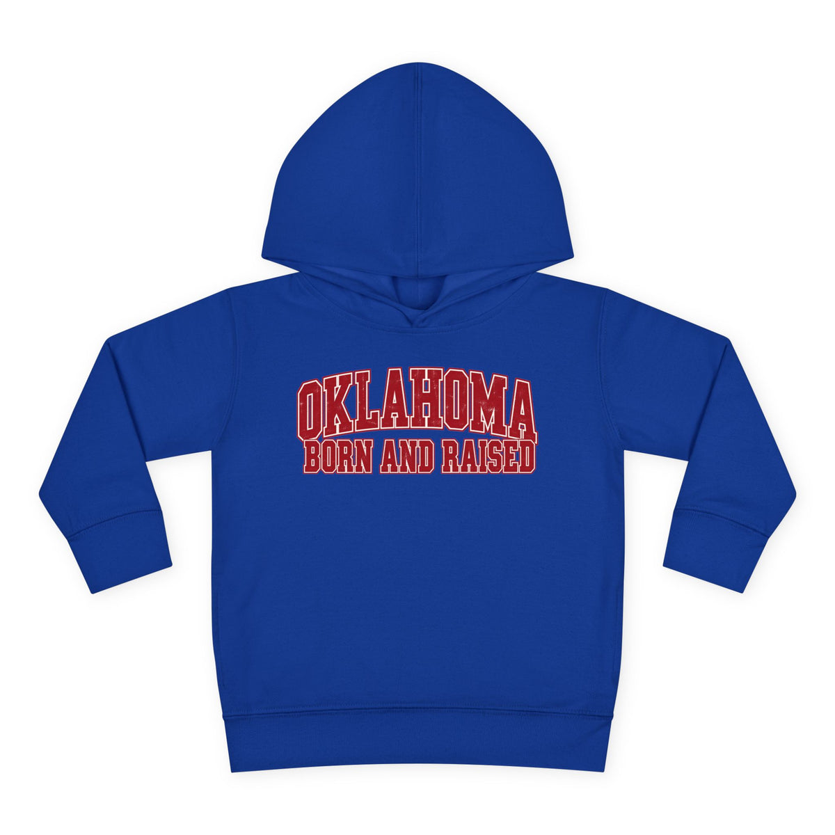 Oklahoma Born and Raised Vintage Collegiate Unisex Toddler Pullover Fleece Hoodie