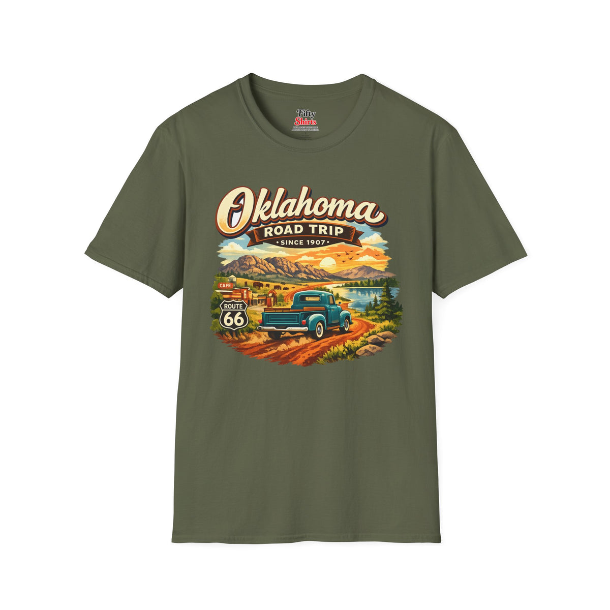 Oklahoma Road Trip Unisex Softstyle T Shirt State Pride Graphic Tee Collections FS03