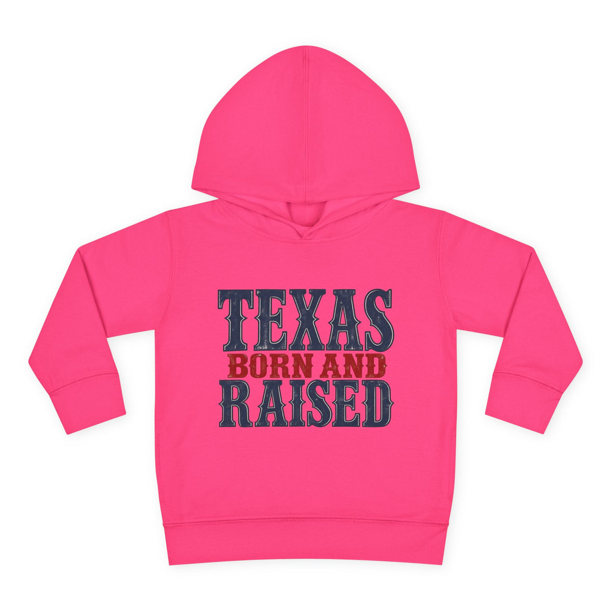 Texas Born and Raised Classic Heritage Unisex Toddler Pullover Fleece Hoodie