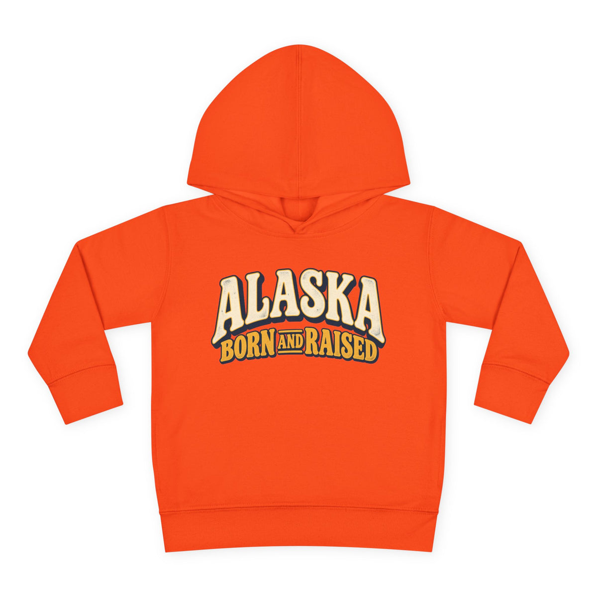 Alaska Born and Raised Retro 1970s Alaska Unisex Toddler Pullover Fleece Hoodie